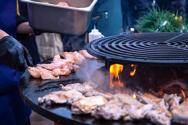 Brasero pour votre mariage avec les 5 sens traiteur sur la Gironde 